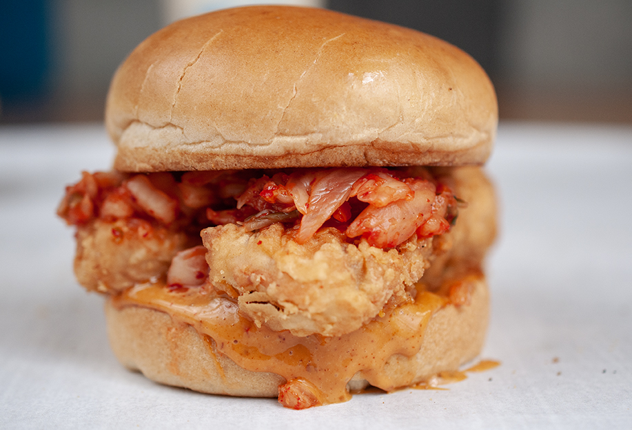 kimchi sandwich special at comet chicken in loveland and fort collins