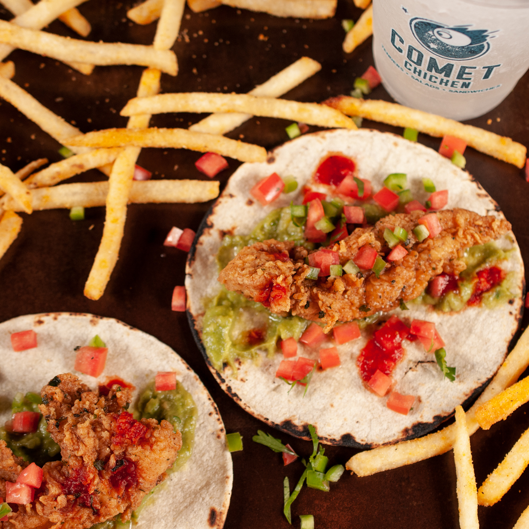 comet chicken tacos and margaritas